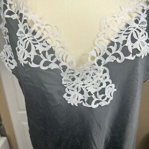 Elegant Black and White THXsilk xxl slip dress